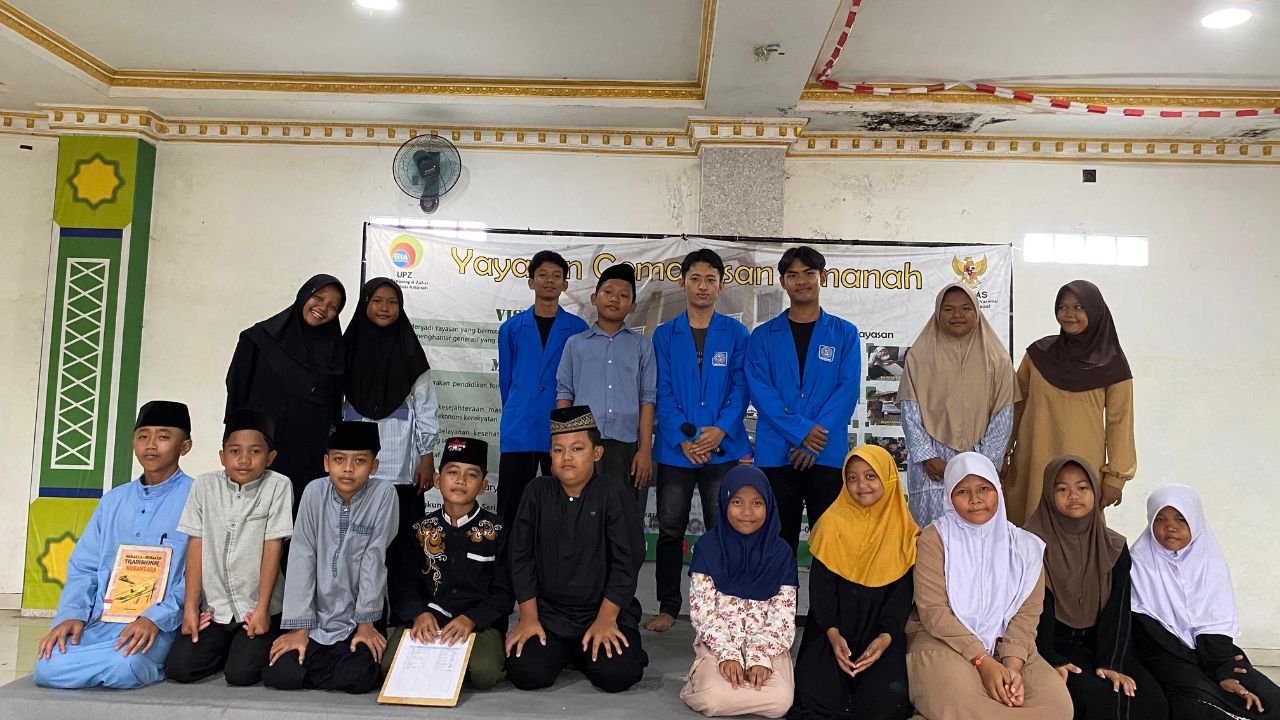 Membangun Karakter Bangsa Melalui Literasi Mahasiswa UBSI Kolaborasi Bersama Rumah Yatim Gema Insan Amanah di Cikarang Selatan